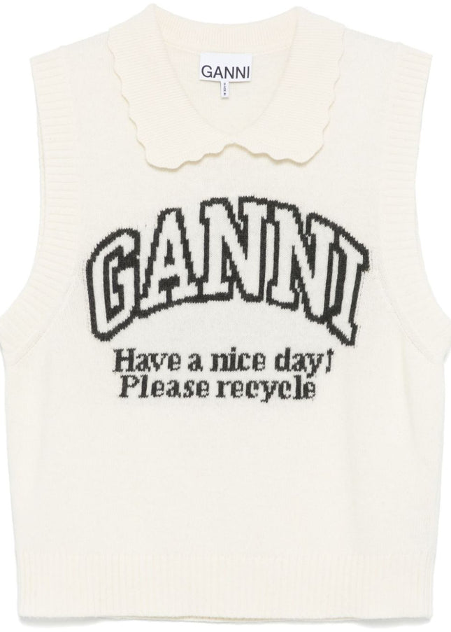 GANNI Sweaters Beige