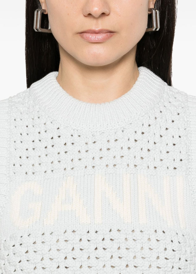 GANNI Sweaters Clear Blue