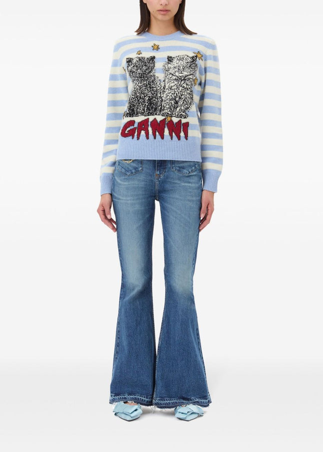 GANNI Sweaters Clear Blue