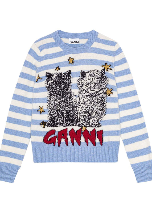 GANNI Sweaters Clear Blue