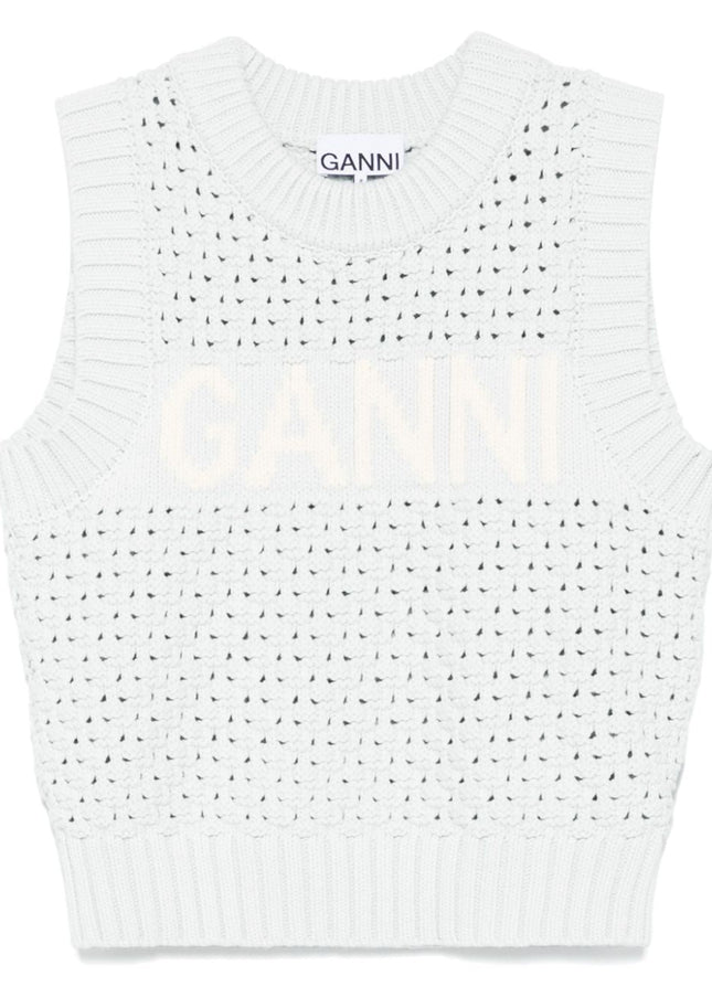 GANNI Sweaters Clear Blue