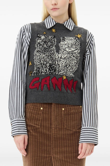 GANNI Sweaters Grey