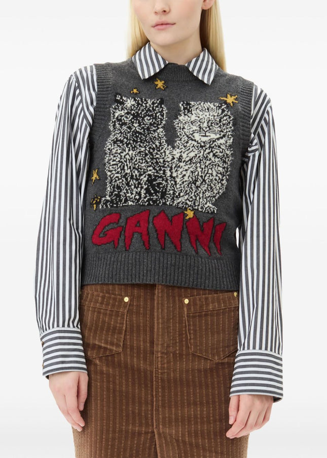 GANNI Sweaters Grey