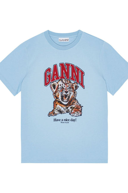 GANNI T-shirts and Polos Clear Blue