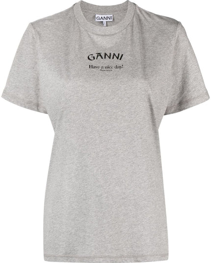 GANNI T-shirts and Polos Grey