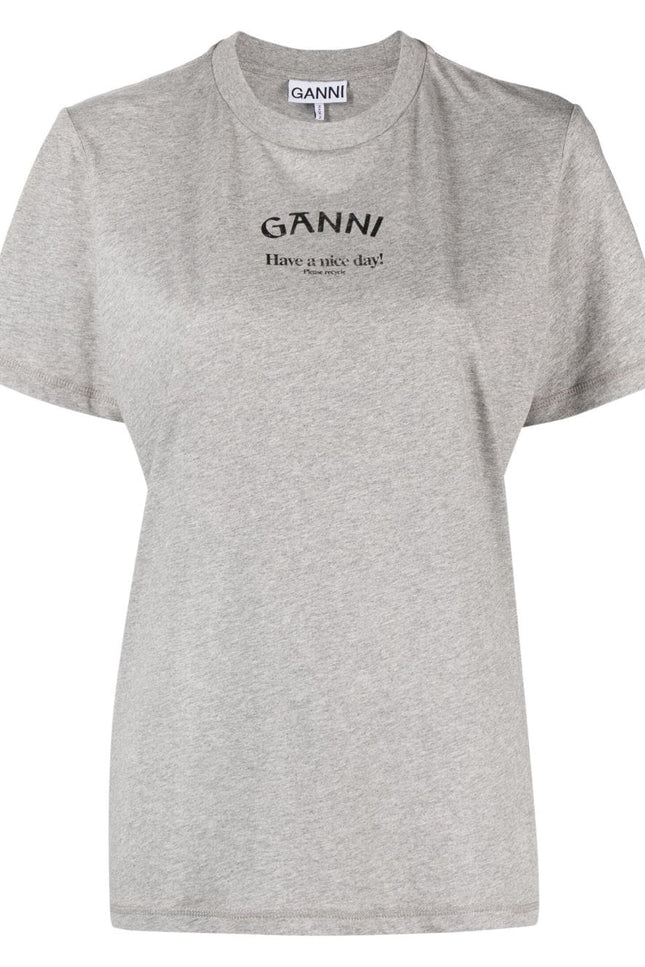 GANNI T-shirts and Polos Grey