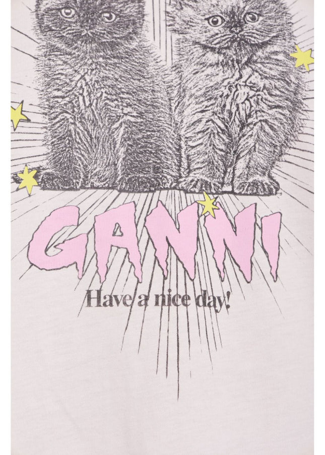 GANNI T-shirts and Polos Pink