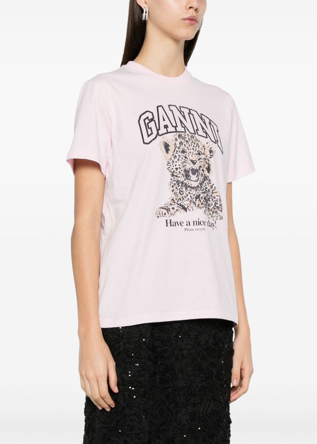 GANNI T-shirts and Polos Pink