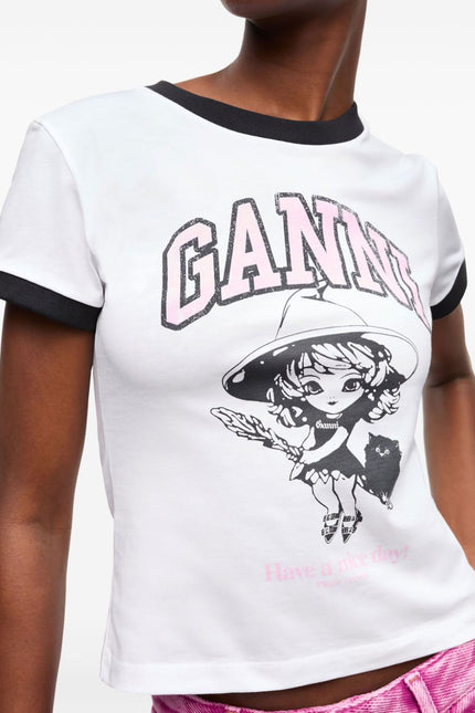 GANNI T-shirts and Polos White