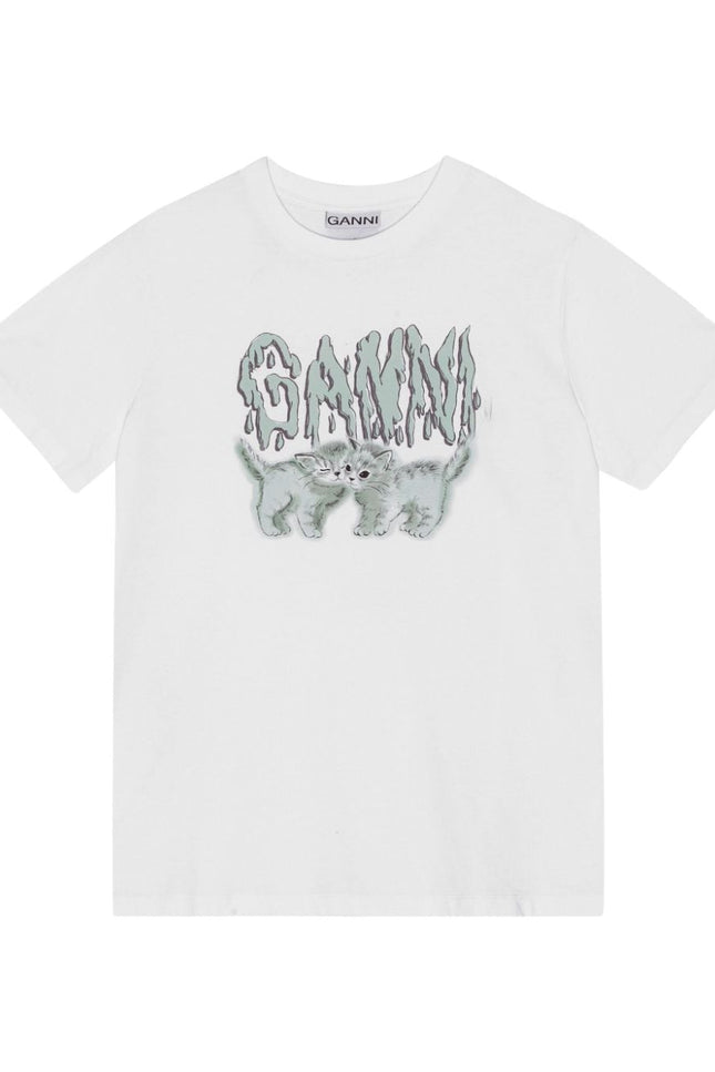 GANNI T-shirts and Polos White