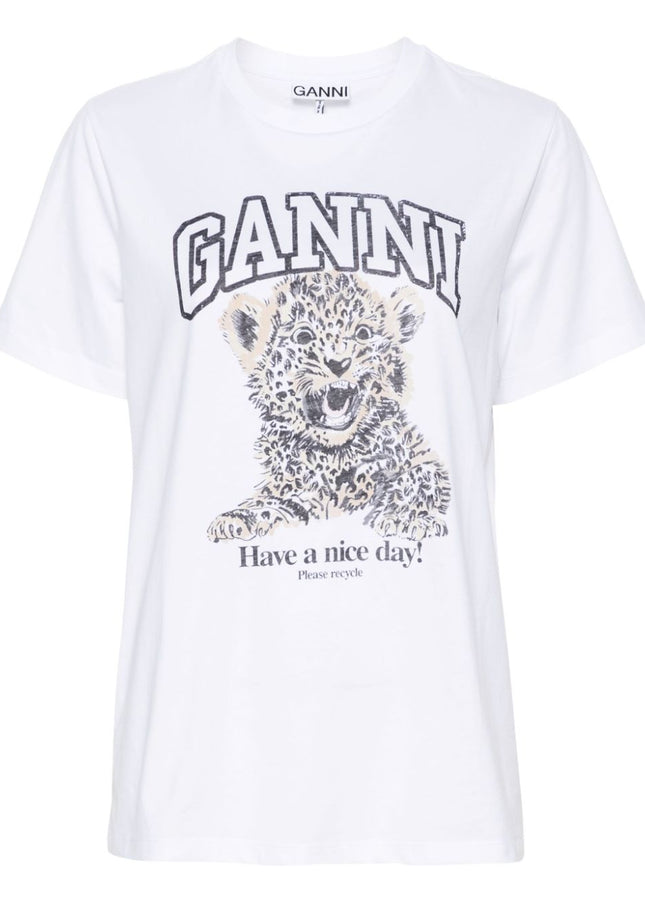 GANNI T-shirts and Polos White