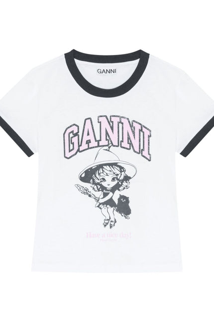 GANNI T-shirts and Polos White