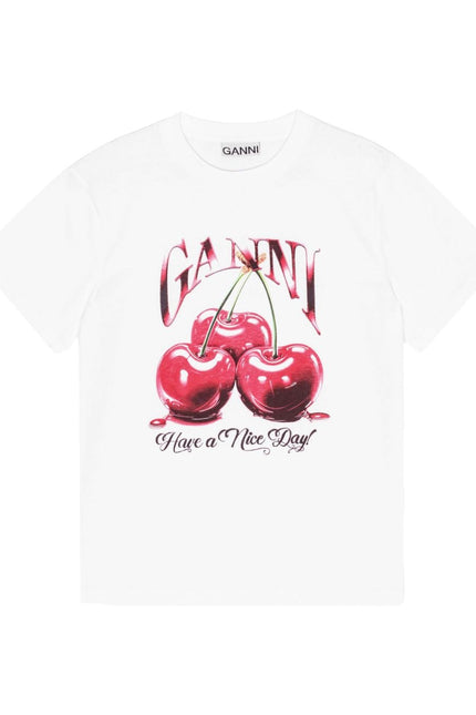 GANNI T-shirts and Polos White