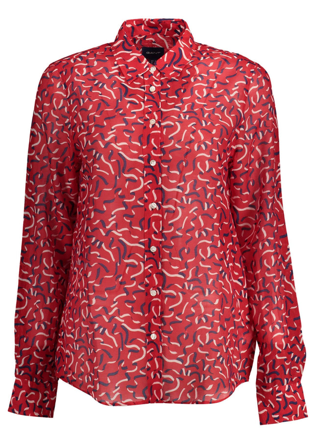 GANT WOMEN'S LONG SLEEVE SHIRT RED-0