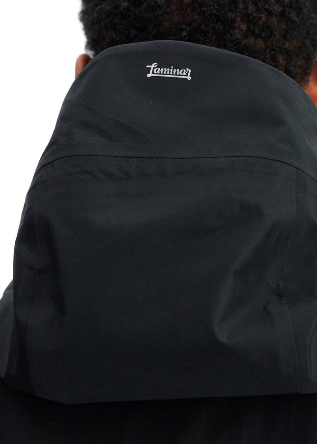 Herno Laminar short black waterproof jacket for men in polyester with hood