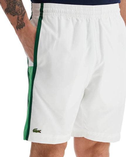 Lacoste sporty color block bermuda shorts