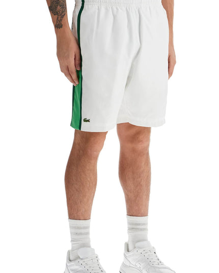 Lacoste sporty color block bermuda shorts