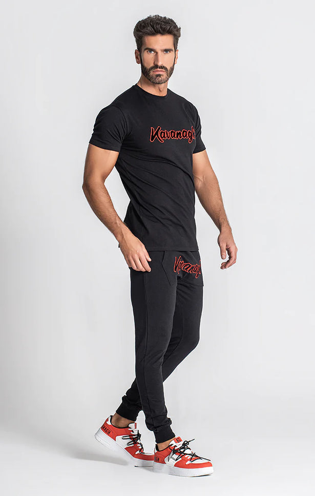 Black Lavish Outline Tee-Gianni Kavanagh-Urbanheer