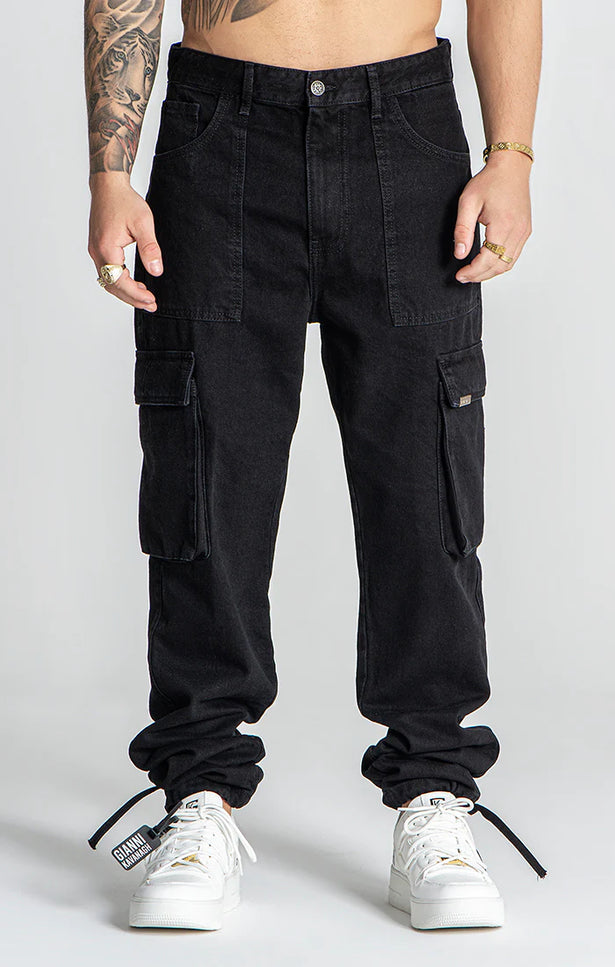 Black Hybrid Cargo Jeans-Jeans-Gianni Kavanagh-XS-Urbanheer