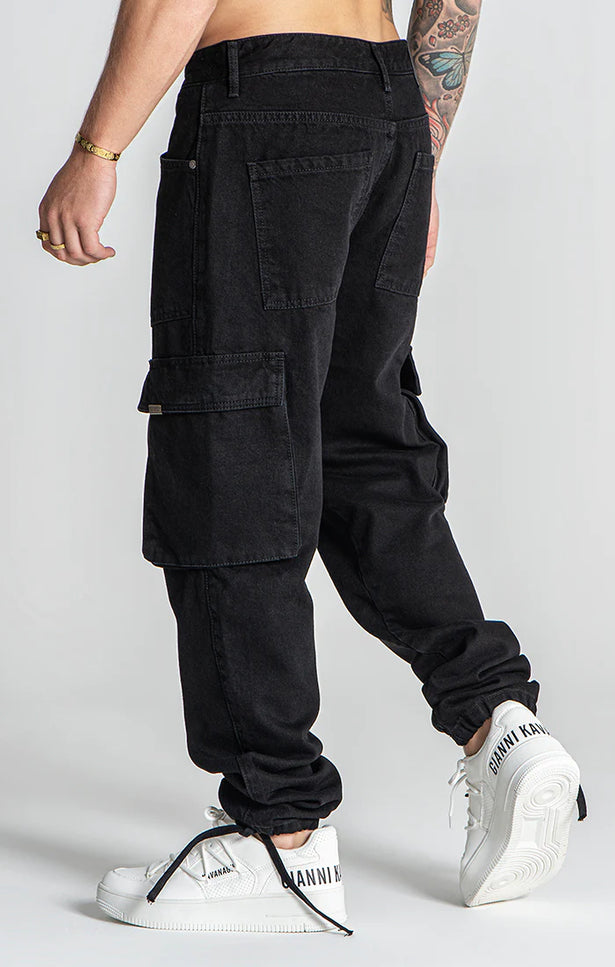 Black Hybrid Cargo Jeans-Jeans-Gianni Kavanagh-Urbanheer