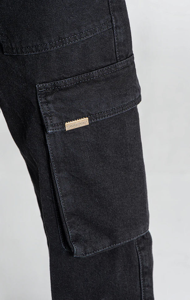 Black Hybrid Cargo Jeans-Jeans-Gianni Kavanagh-Urbanheer