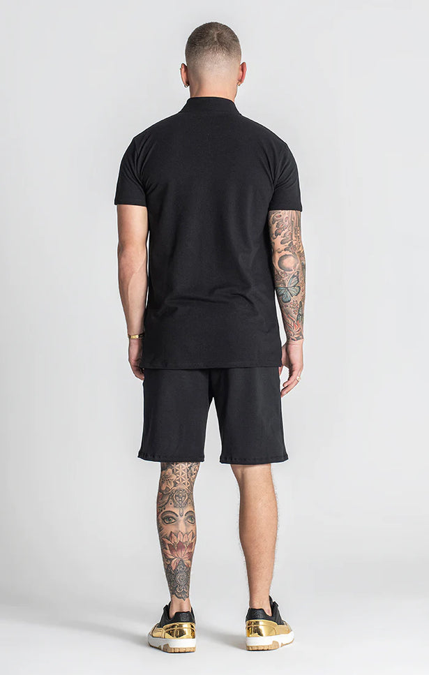 Black Glimpse Up Zip Polo-Polo-Gianni Kavanagh-Urbanheer