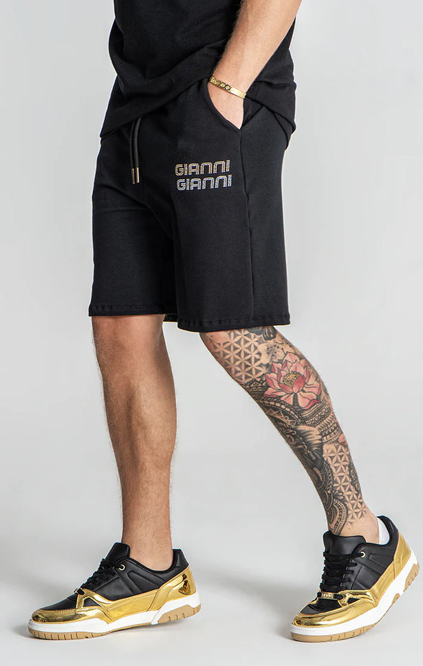 Black Glimpse Up Shorts-Short-Gianni Kavanagh-Urbanheer