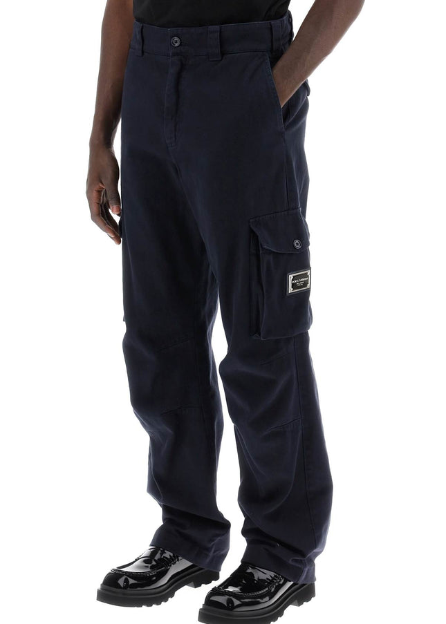 Dolce & Gabbana cargo pants with logo plaque