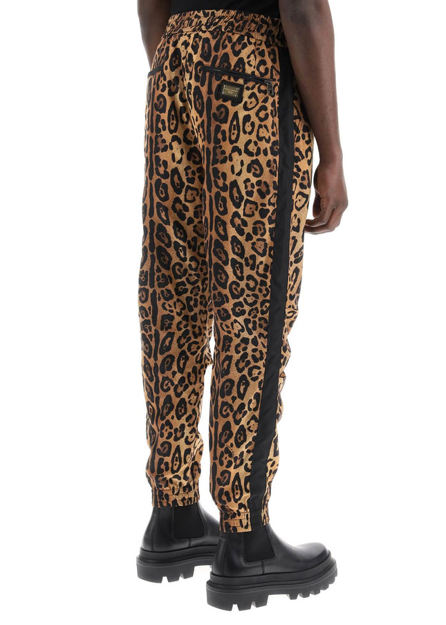 Dolce & Gabbana leopard print nylon jogger pants for