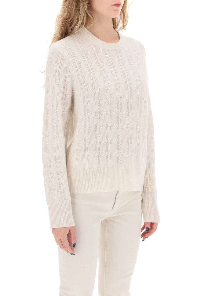 GUEST IN RESIDENCE twin cable cashmere sweater - White