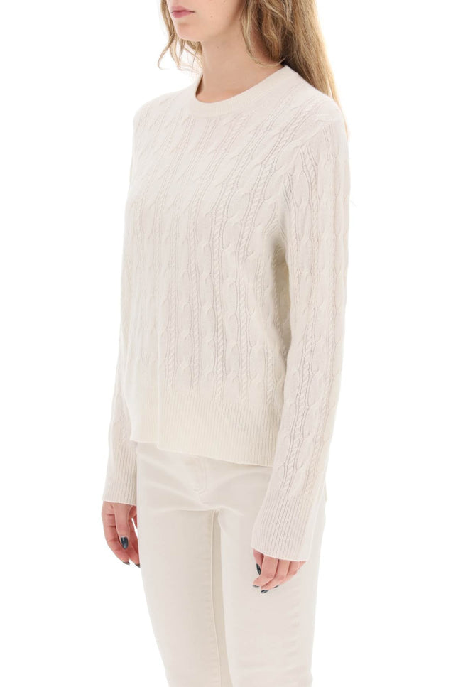 GUEST IN RESIDENCE twin cable cashmere sweater - White