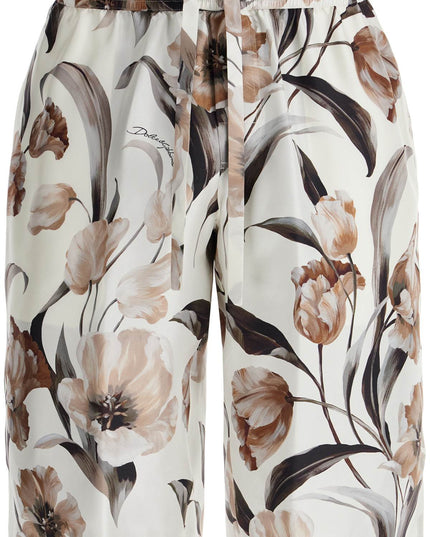 Dolce & Gabbana silk bermuda shorts with floral print set