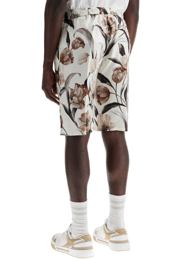 Dolce & Gabbana silk bermuda shorts with floral print set