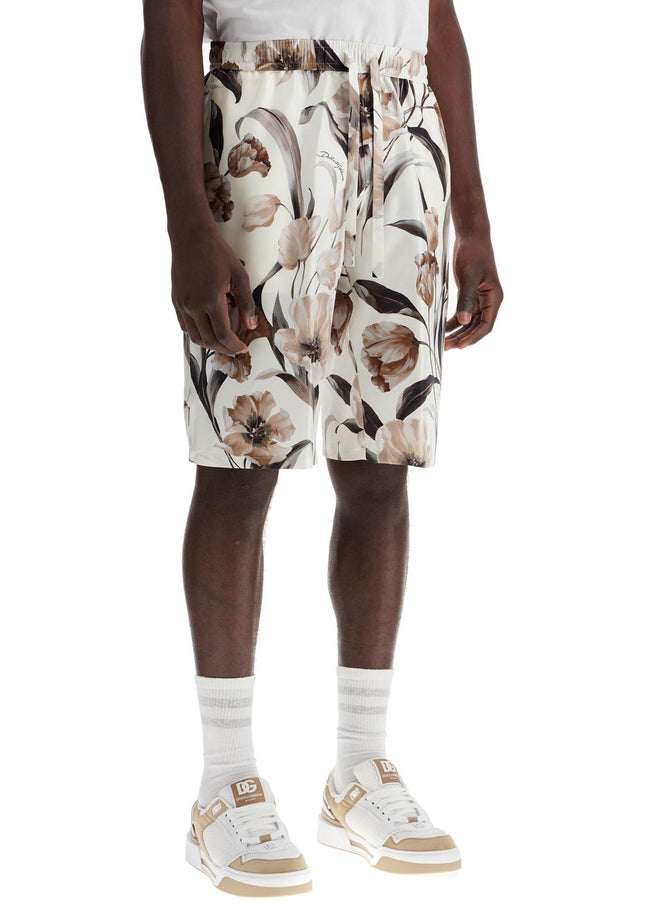 Dolce & Gabbana silk bermuda shorts with floral print set