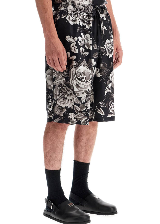 Dolce & Gabbana silk floral print bermuda shorts set