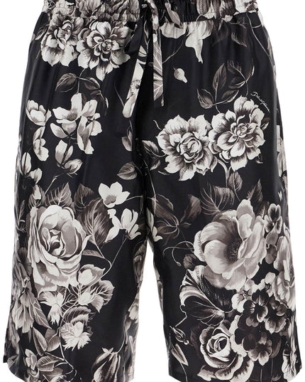 Dolce & Gabbana silk floral print bermuda shorts set