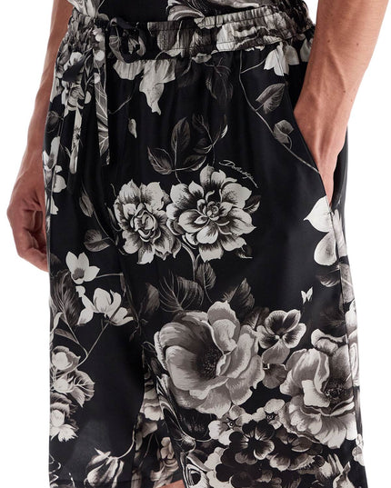 Dolce & Gabbana silk floral print bermuda shorts set