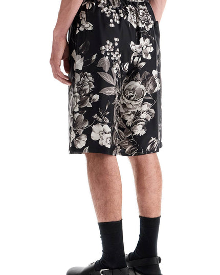 Dolce & Gabbana silk floral print bermuda shorts set