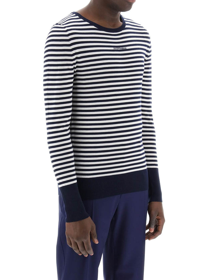 Dolce & Gabbana lightweight striped wool pullover sweater