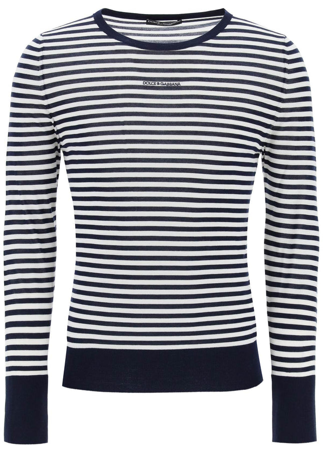 Dolce & Gabbana lightweight striped wool pullover sweater