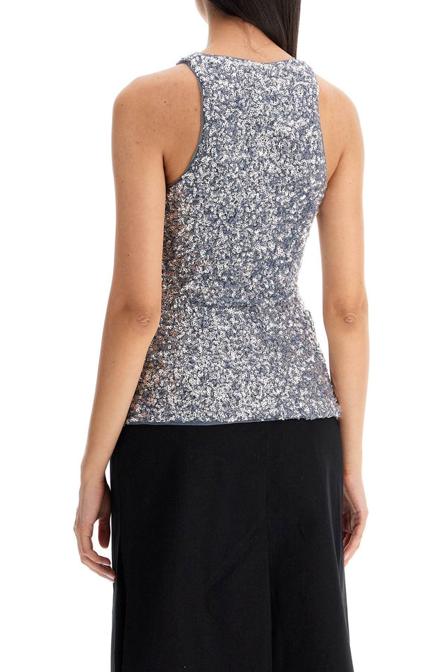 Ganni "3d sequin top