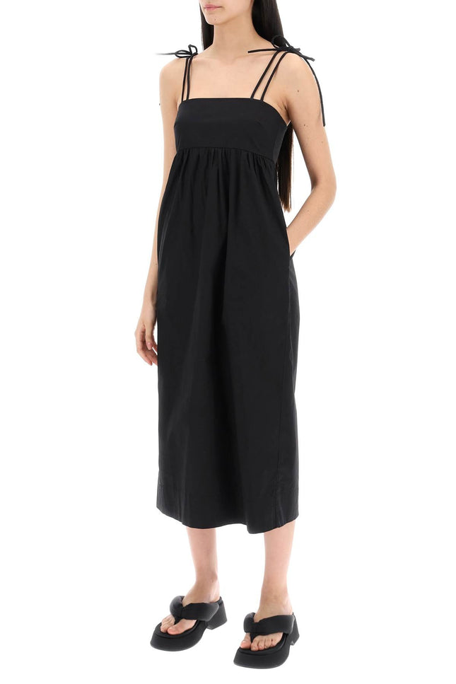 Ganni Cotton Poplin Midi Dress In-women > clothing > dresses > midi-Ganni-Urbanheer