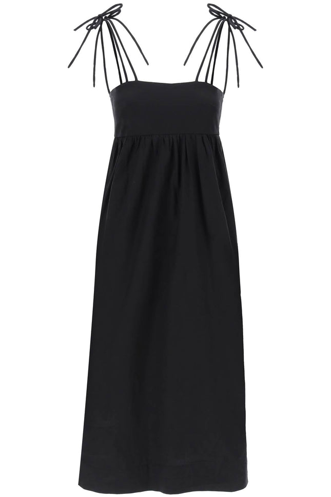 Ganni Cotton Poplin Midi Dress In-women > clothing > dresses > midi-Ganni-Urbanheer