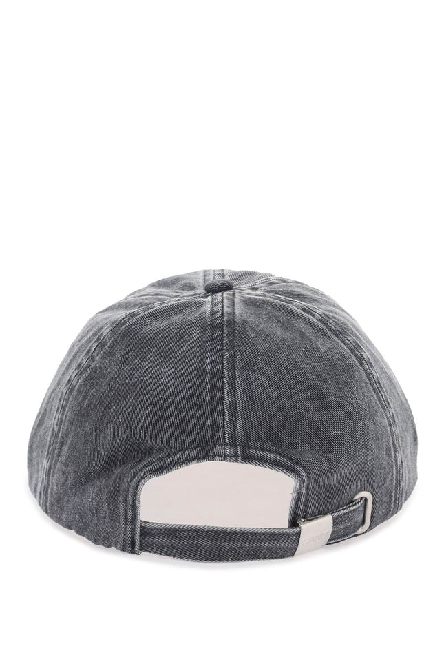 Ganni denim baseball cap with adjustable-women > accessories > hats and hair accessories > hats-Ganni-os-Black-Urbanheer