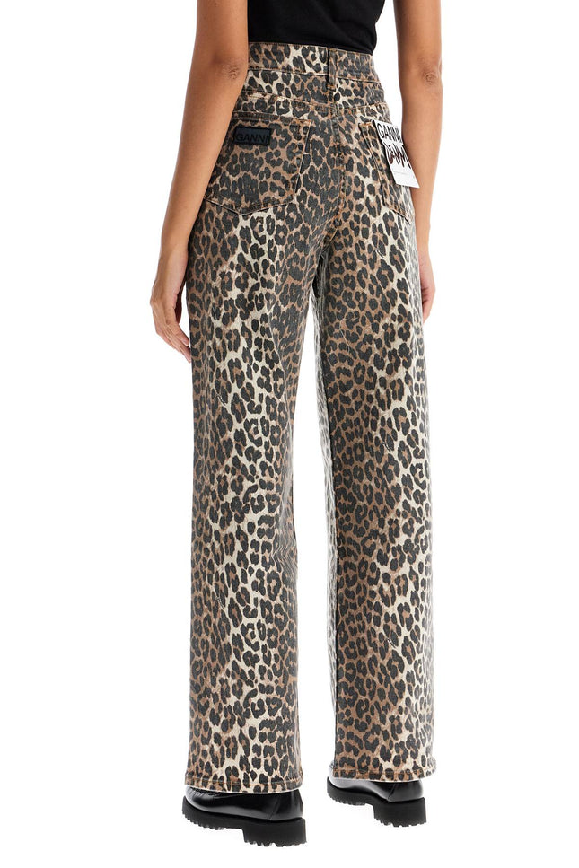 Ganni "animal print denim izey jeans