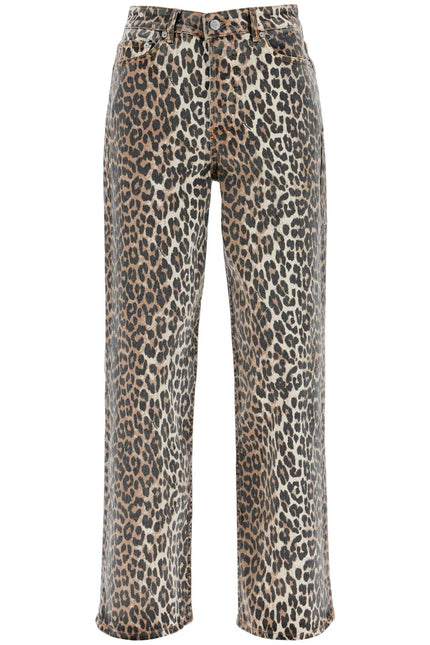 Ganni "animal print denim izey jeans