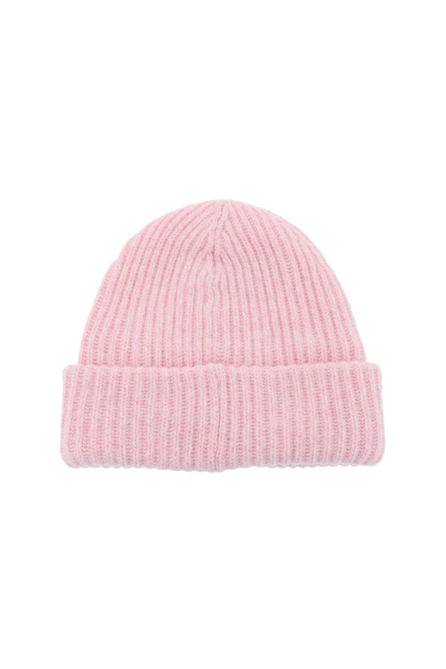 Ganni beanie hat with logo patch