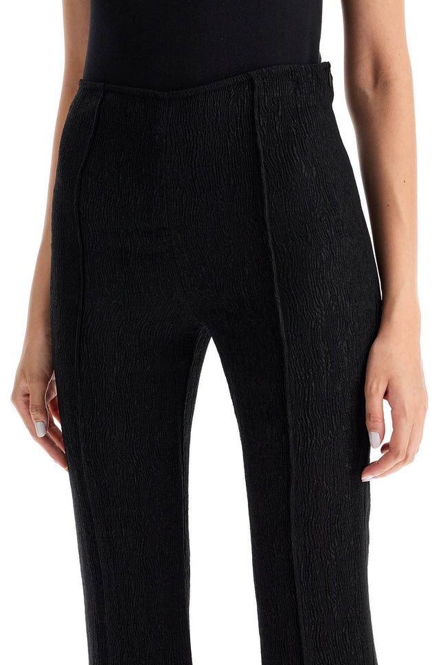 Ganni flared viscose trousers for
