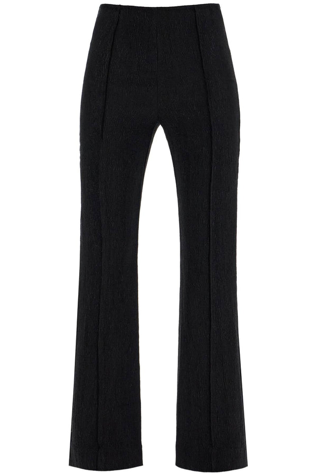Ganni flared viscose trousers for