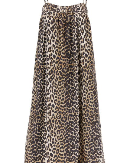 Ganni leopard print flared midi dress-Dress-GANNI-34-Urbanheer